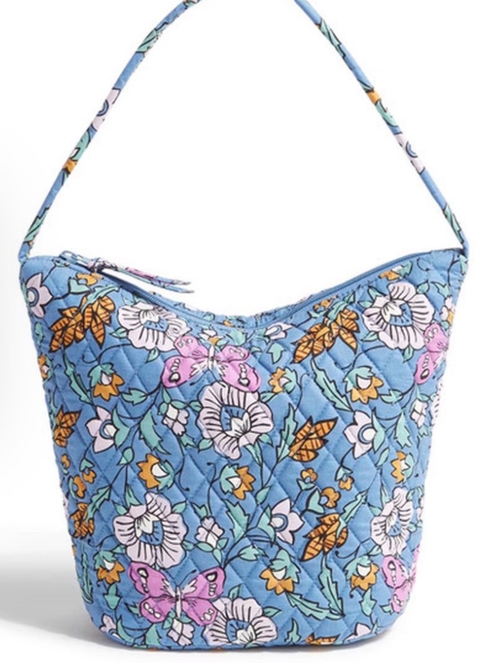Vera bradley Quilted Floral Bucket Bag - Light Blue New